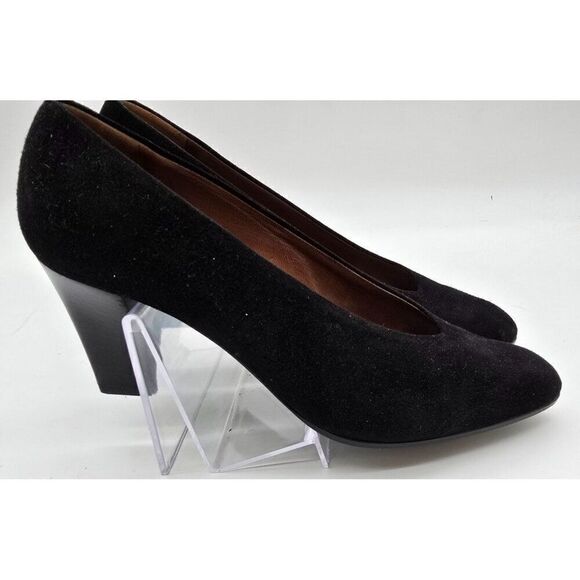 Henry Bendel Black Suede Womens Pumps Size 8 - Picture 3 of 10